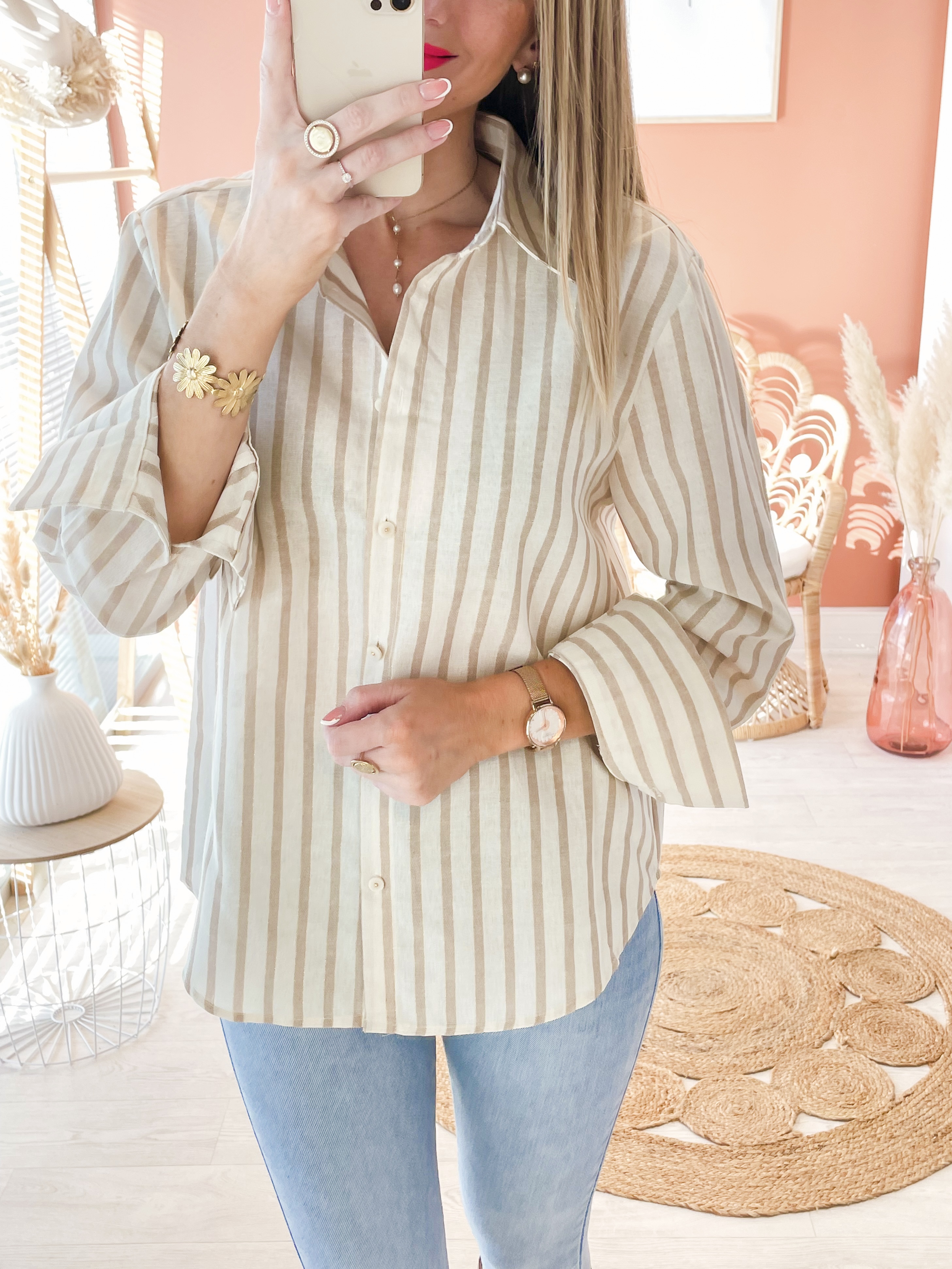 Chemise Nélio beige &#9825; 