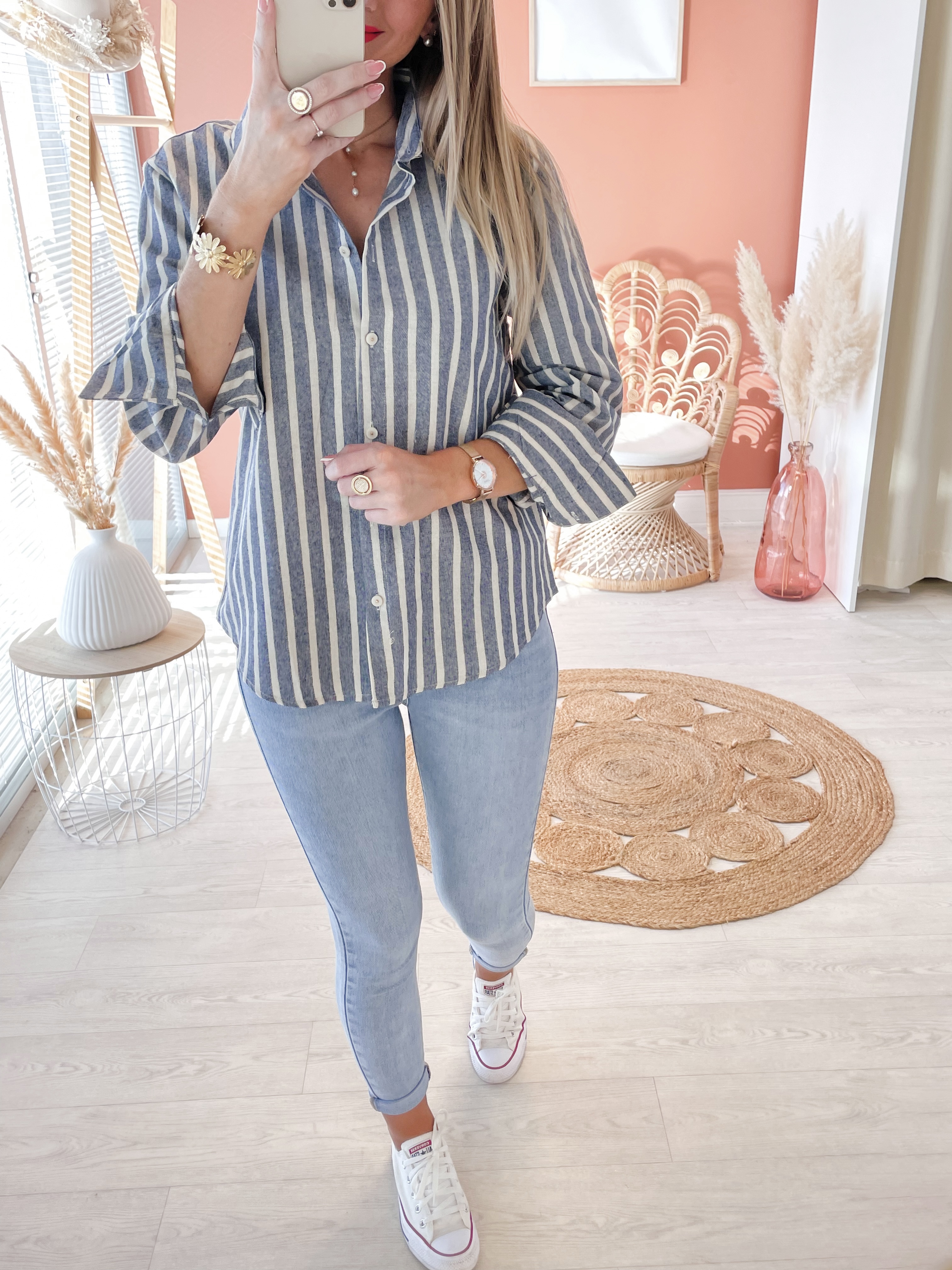 Chemise Nélio marine &#9825; 