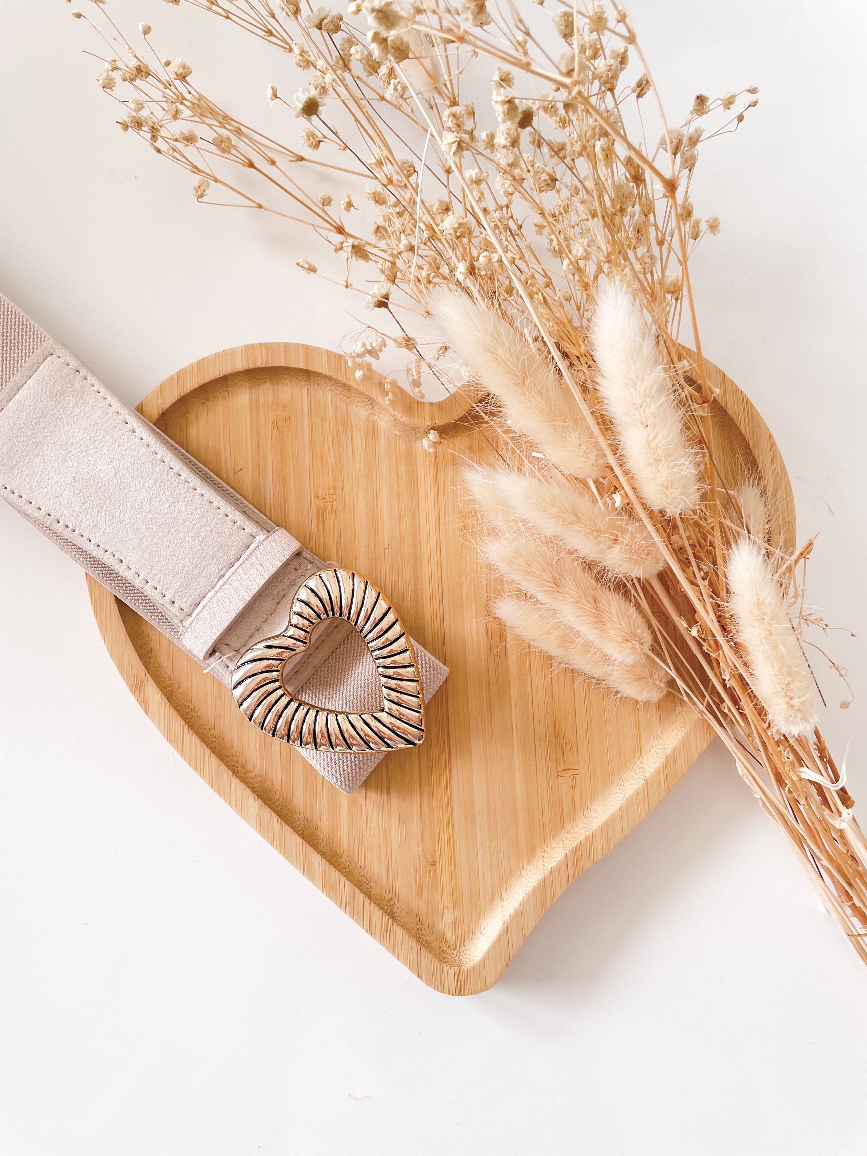 Ceinture Coeur beige &#9825;