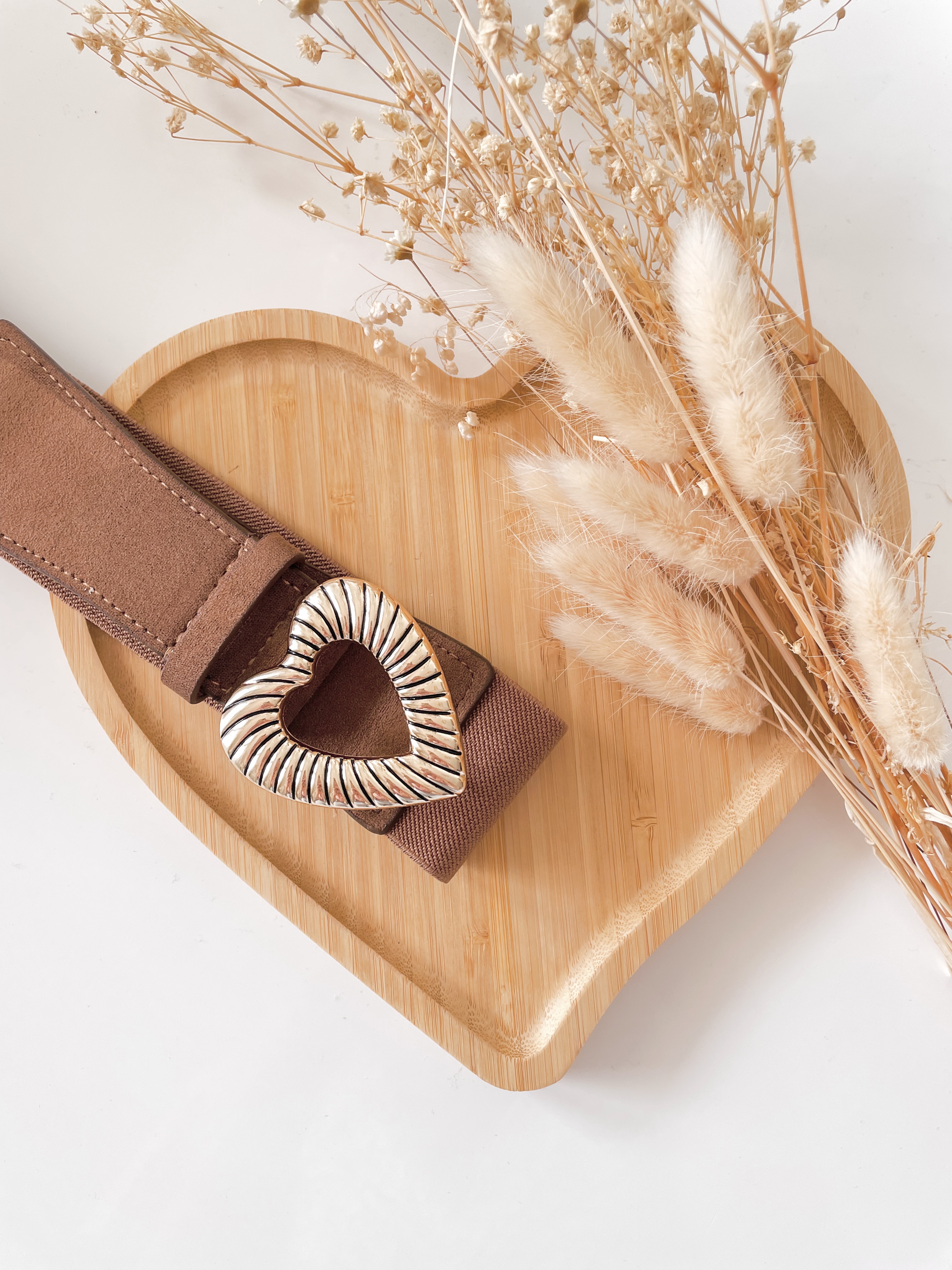 Ceinture coeur Camel &#9825;