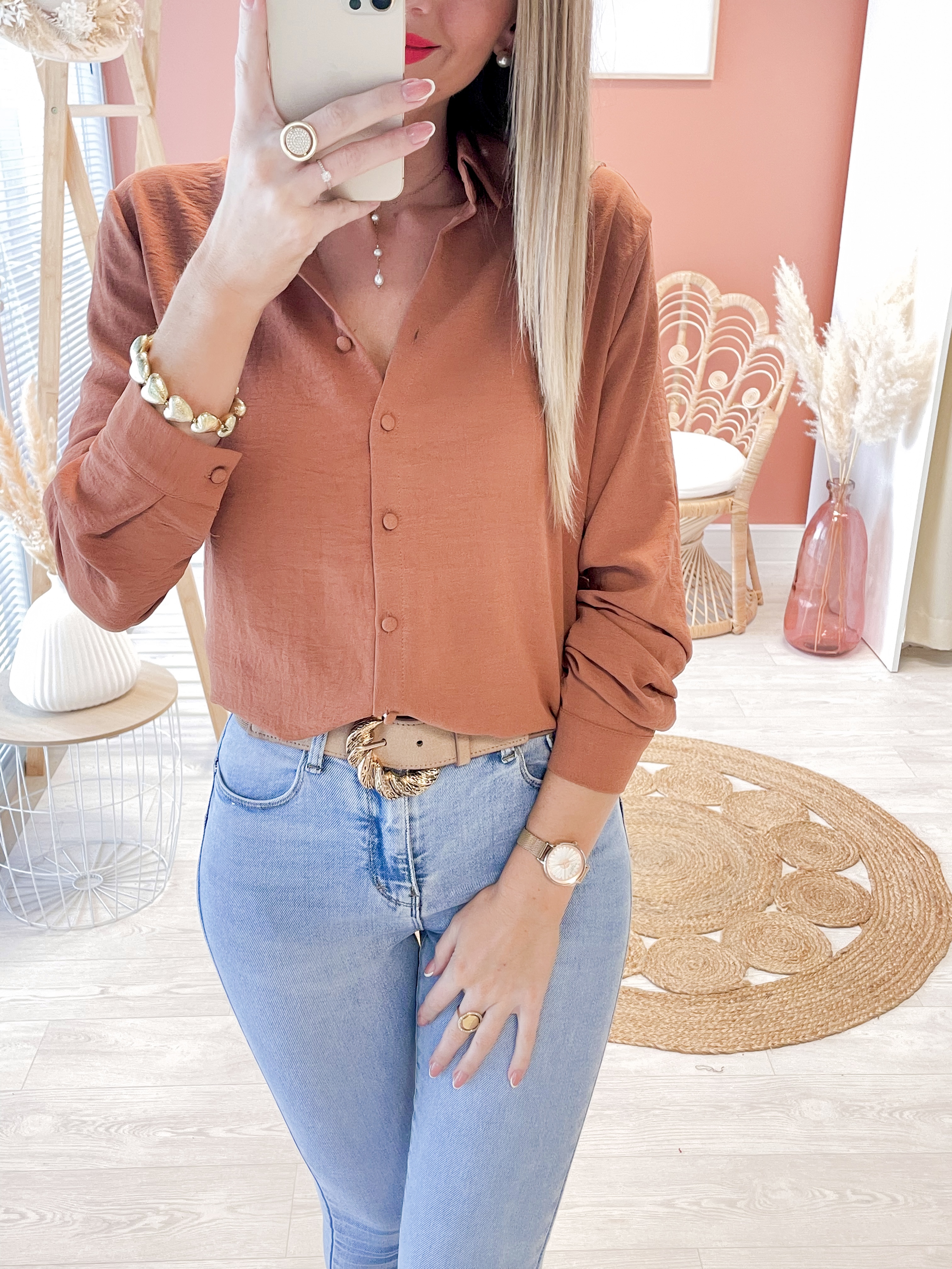 Chemise Inaya camel &#9825; 