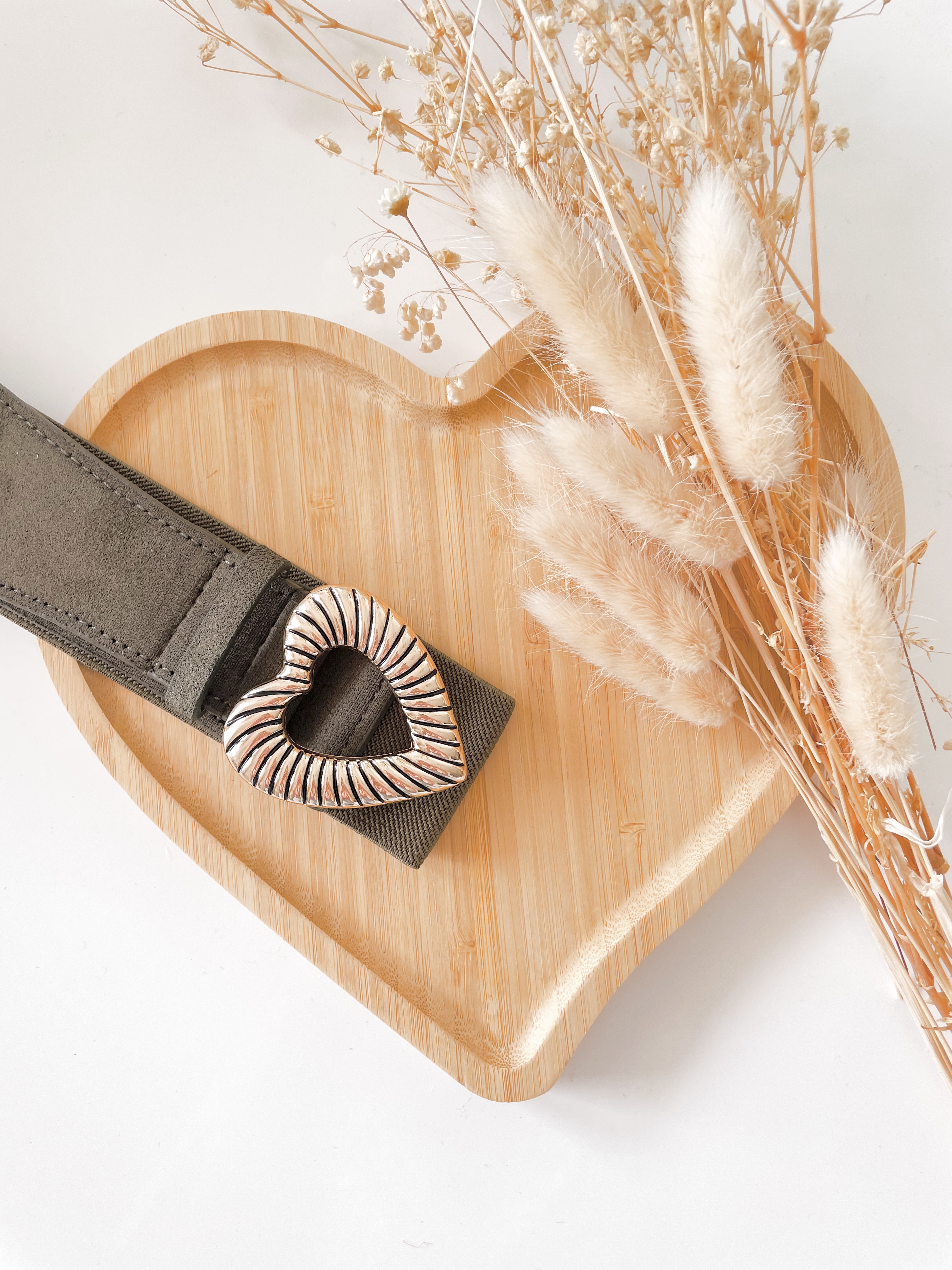 Ceinture coeur kaki  &#9825;