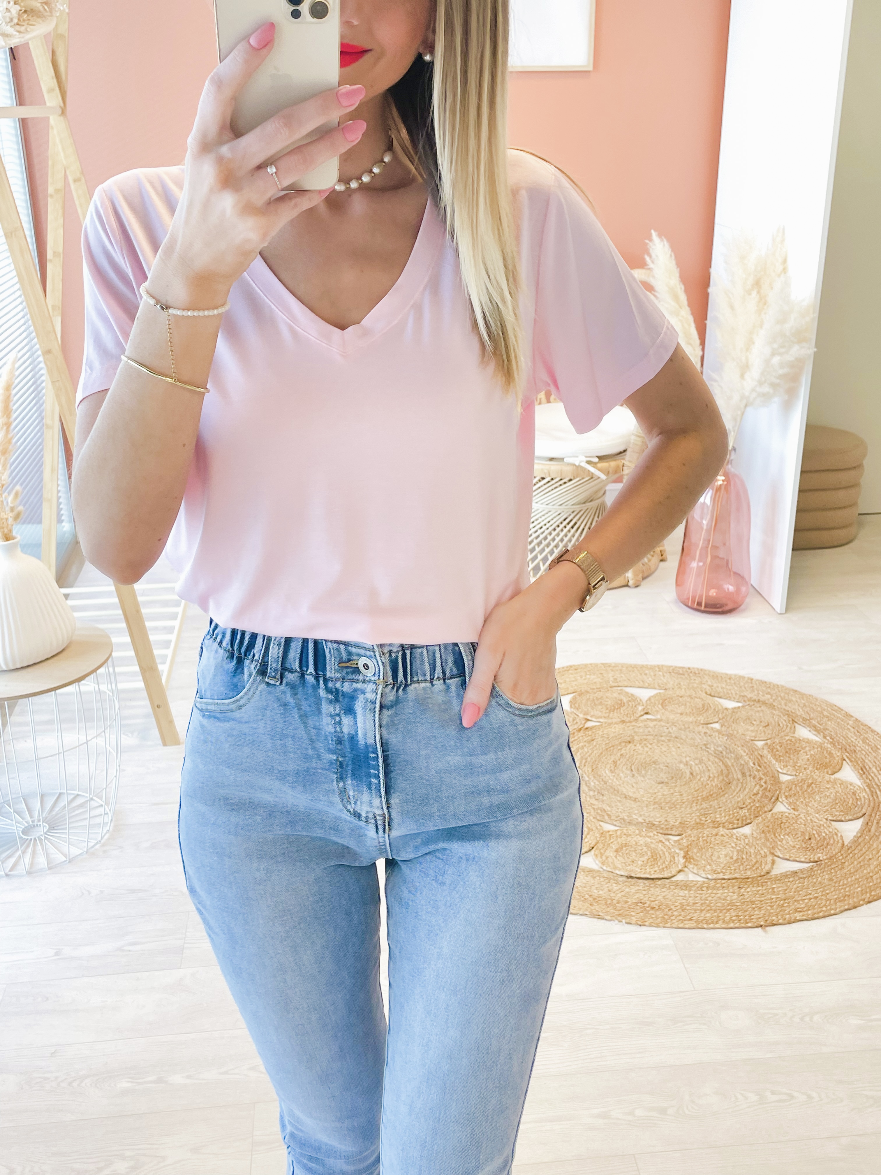 T-shirt Lilie rose &#9825;