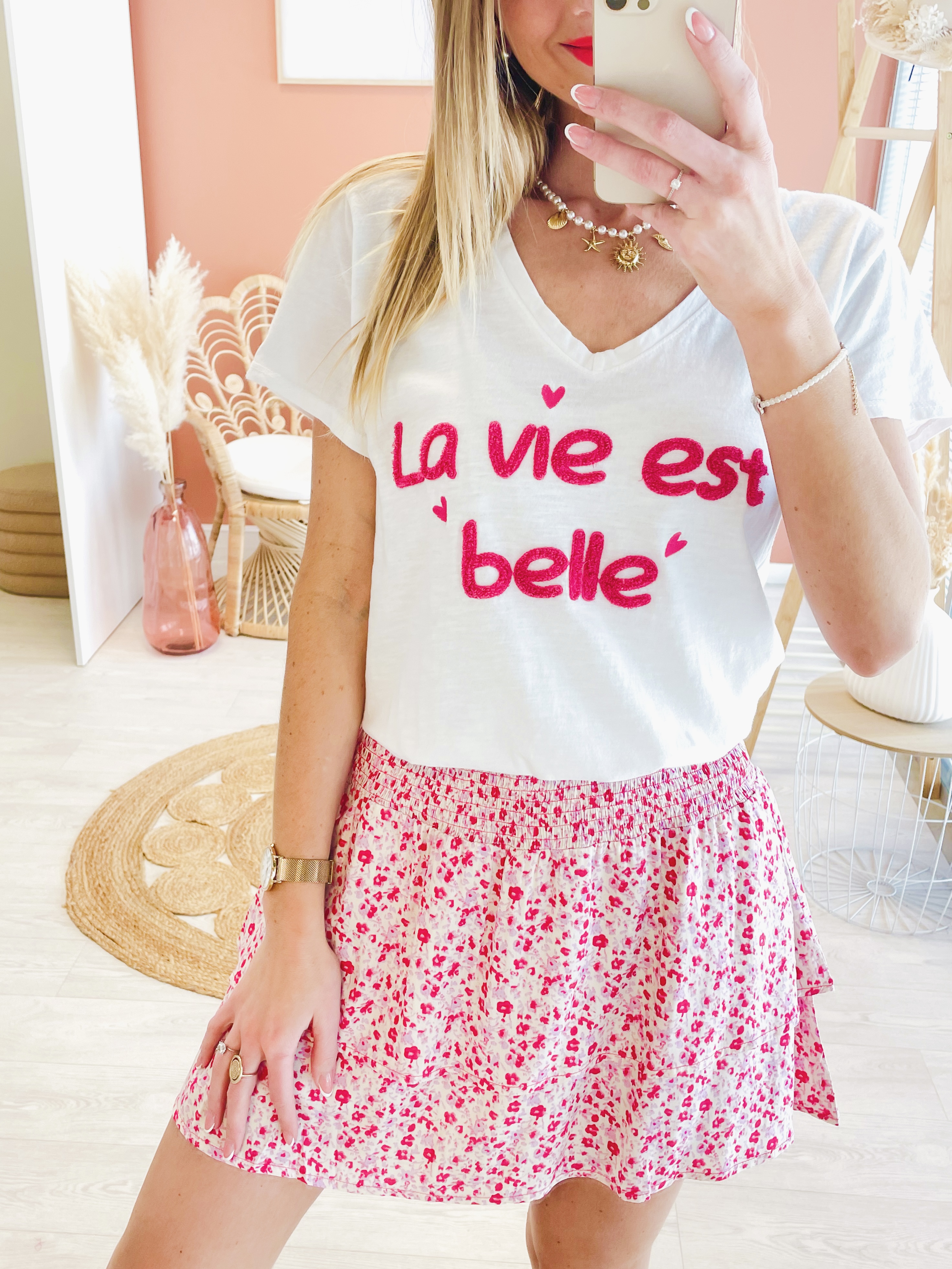 Jupe short Rose &#9825; 