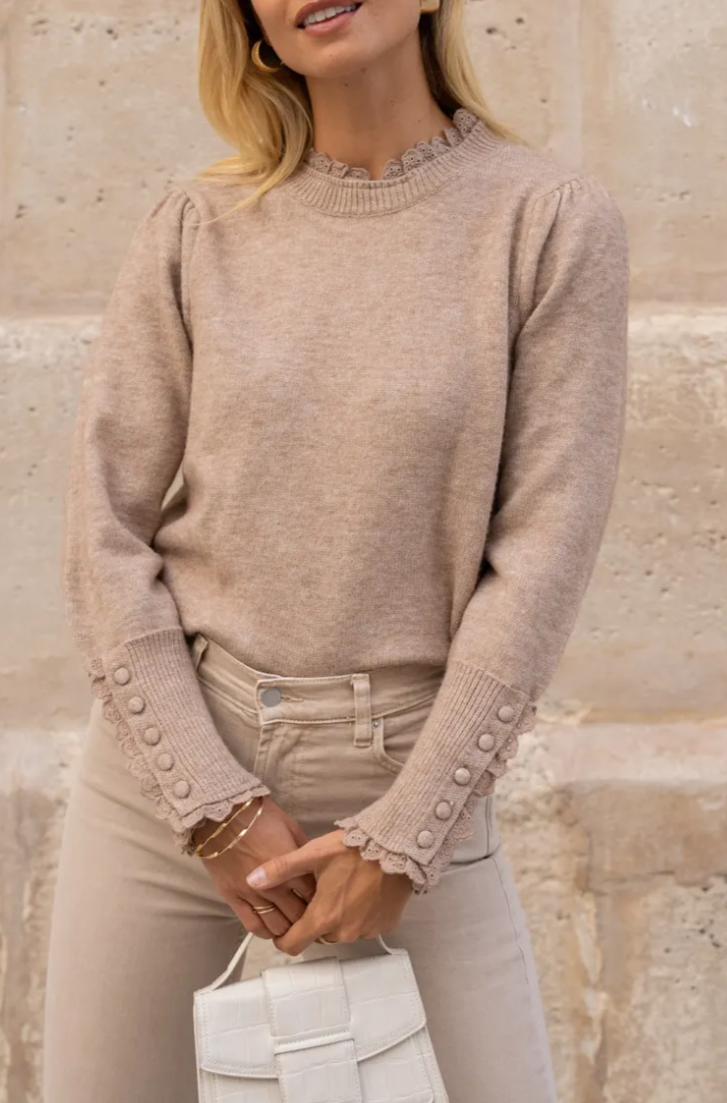Pull Dentelle taupe &#9825; 