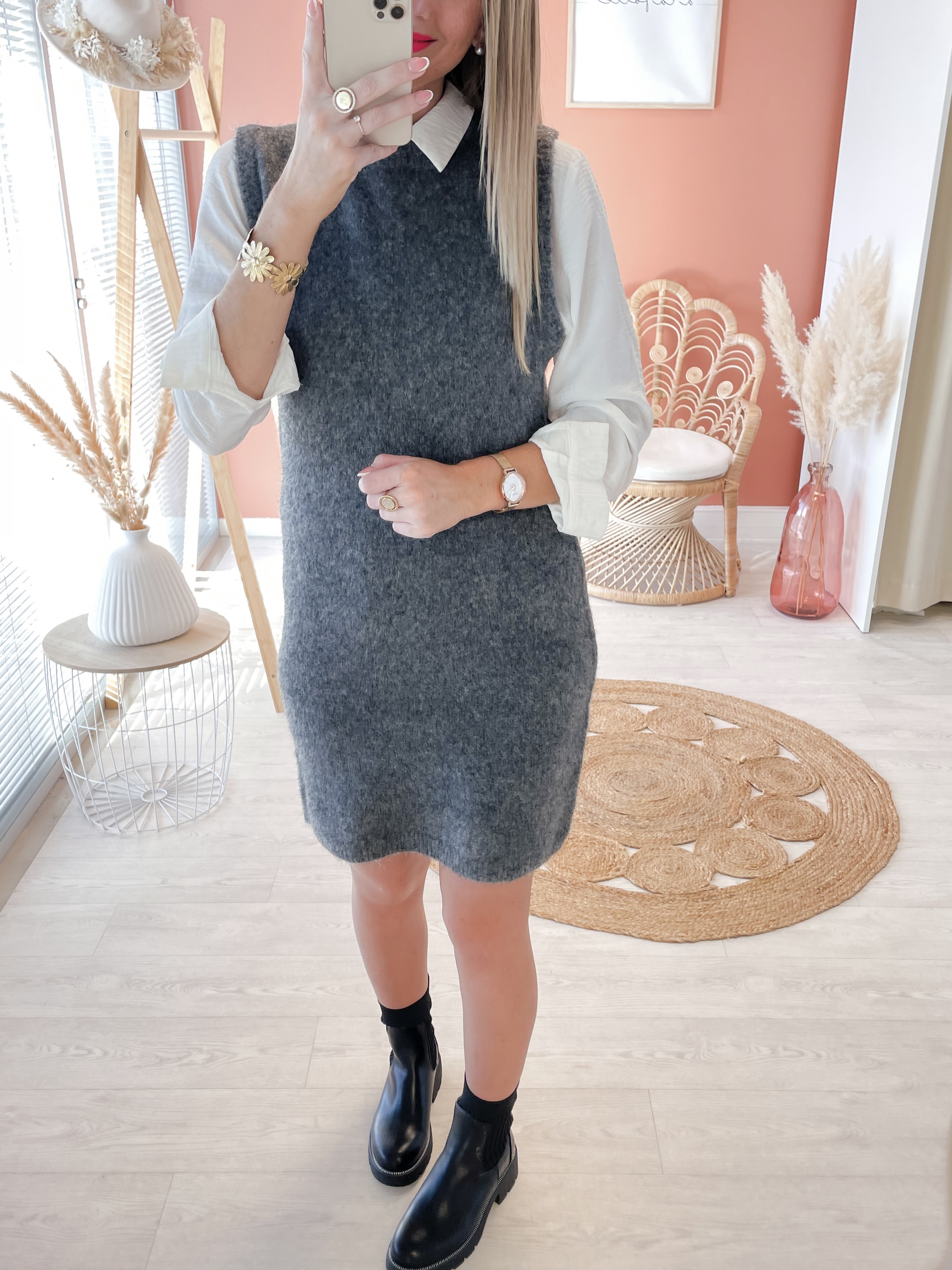 Robe Charlie grise (sans chemise) &#9825; 