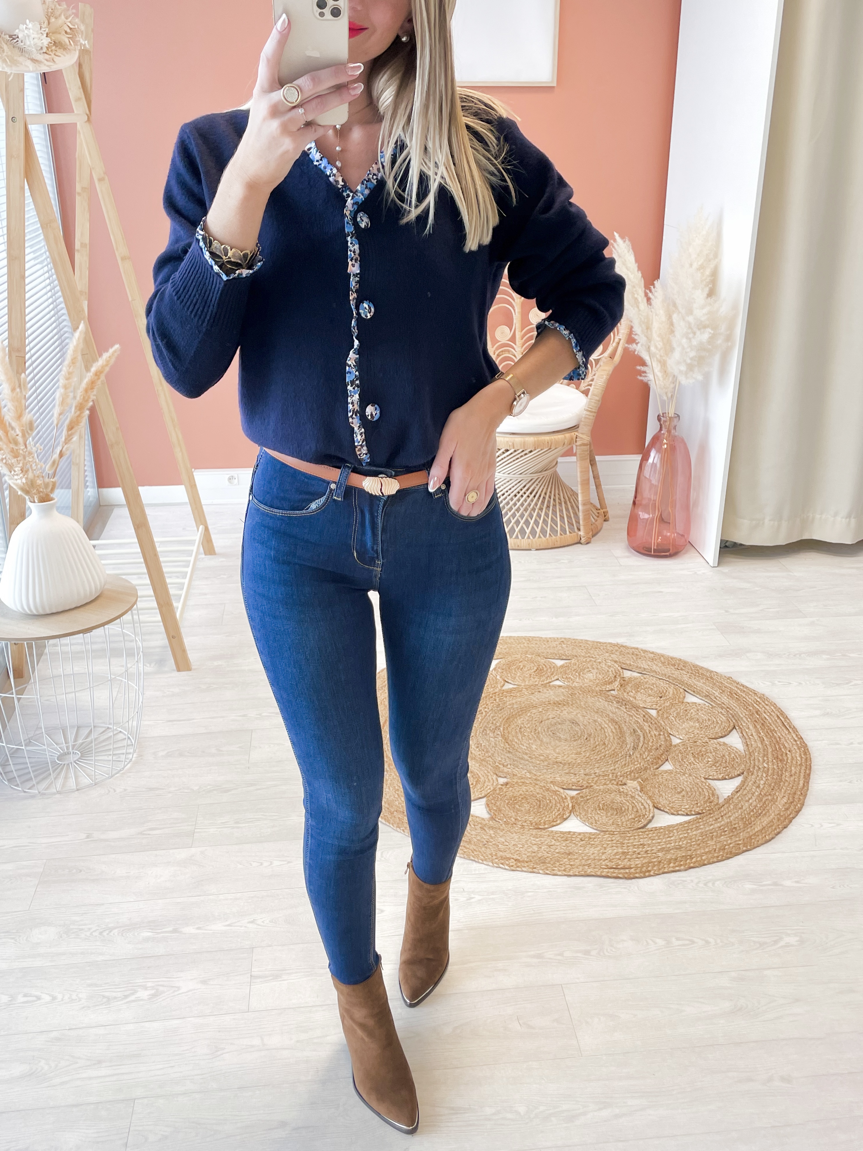 Gilet Gwendi marine  &#9825; 