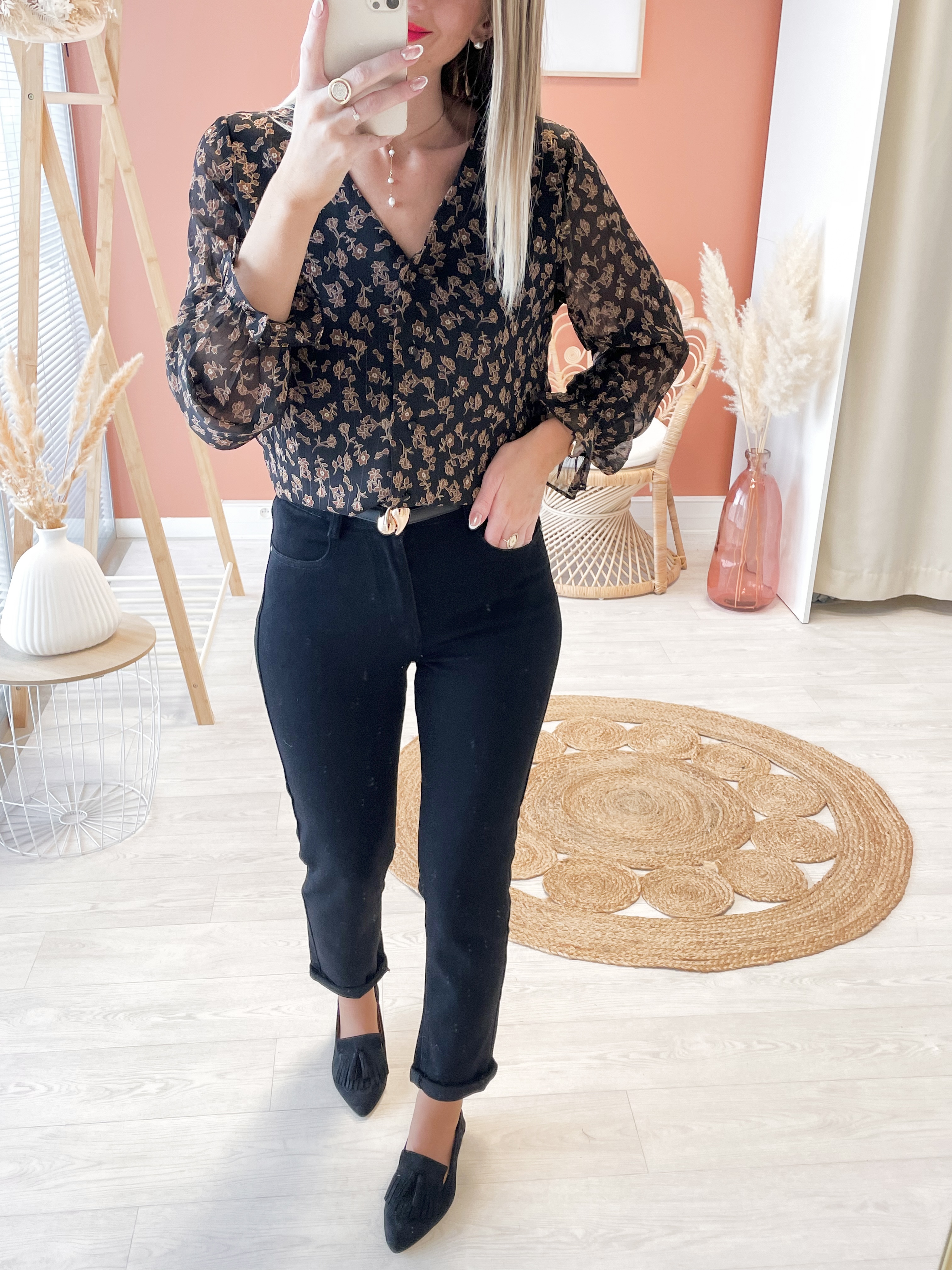 Jean mom Zoha noir &#9825; 